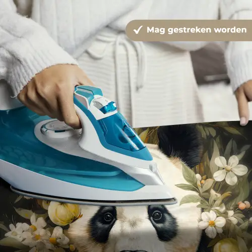 Panda - Pandabeer - Wilde dieren - Natuur - Bloemen Wandkleed katoen klein -sfeer9