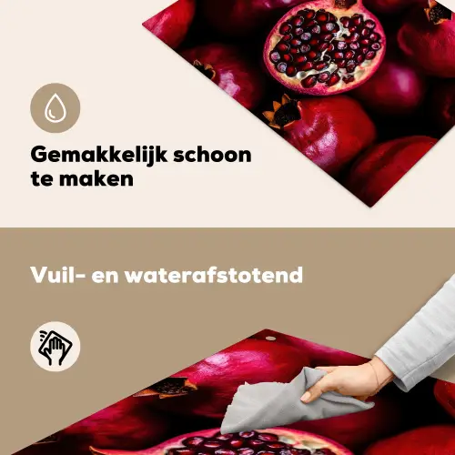 Granaatappel - Rood - Fruit Inductie beschemer met haakjes klein -ky-schoon-nl