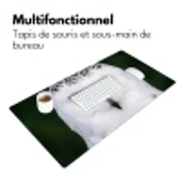 Sneeuwuil - Portret - Geel Muismat XXL klein -zsfeer4_frans