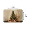 Kerstboom - Versierd - Kleurrijk Placemat vinyl groot -specs