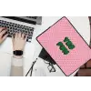 Yes fun - Groen - Roze - Stippen laptophoes neopreen klein -bureau