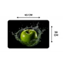 Appel - Groen - Fruit - Water - Zwart Placemat vinyl groot -specs