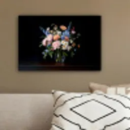 Pastel - Bloemen - Glazen - Vaas canvas 2cm klein -sfeer3