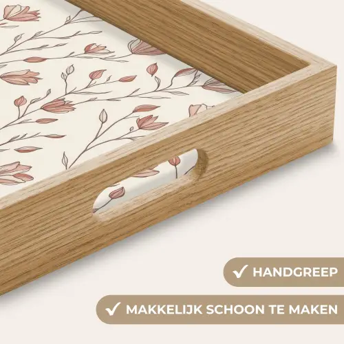 Patroon - Klassiek - Roze Dienblad Rechthoek middel 911 -USP_HandgreepNL