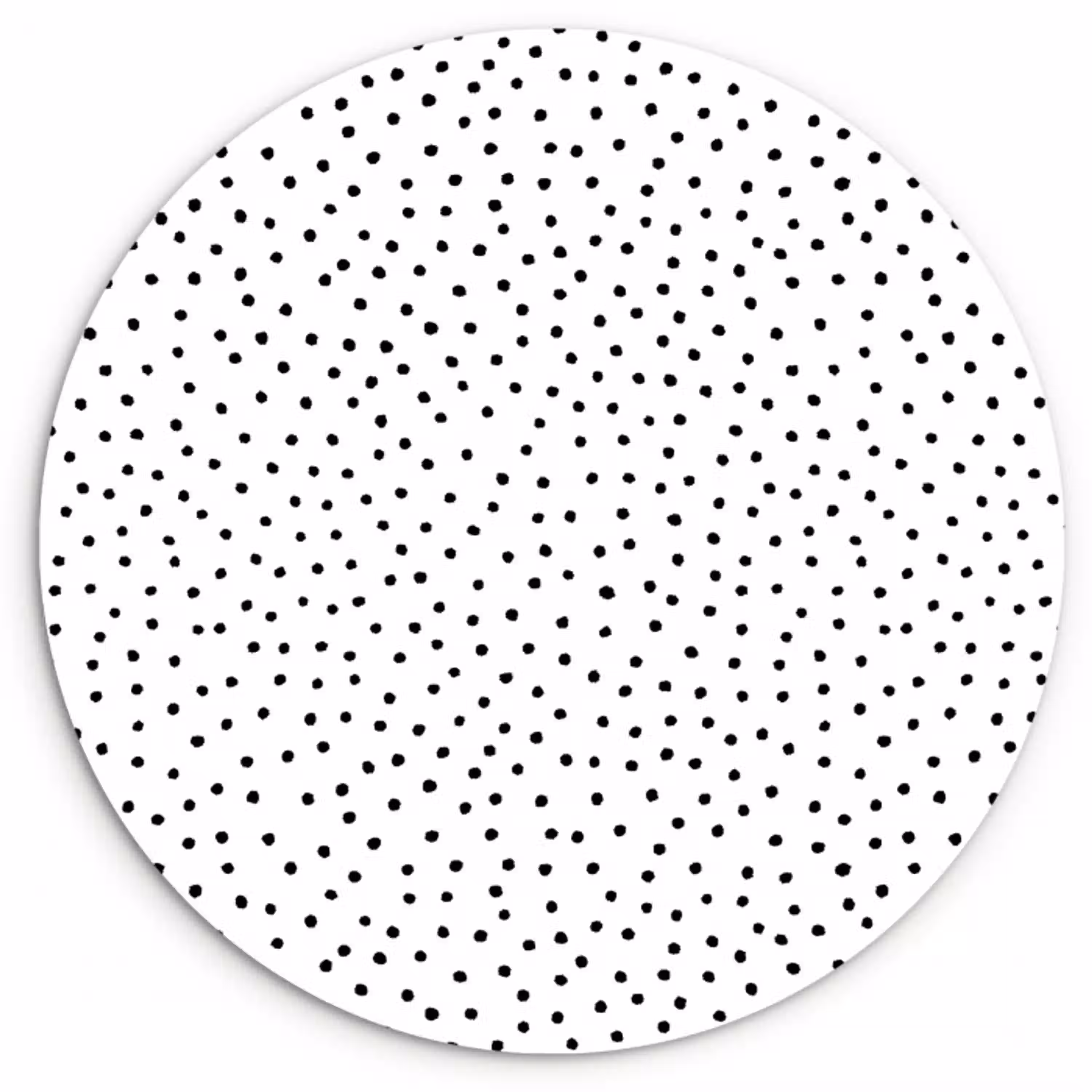 Zwart - Wit - Stippen Wandcirkel plexiglas klein 852 -3d