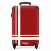 Rode achtergrond met wit kruispatroon linksonder NBS - Handbagage koffer - Kinderen Unisex middel -productfoto_recht