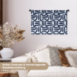 Abstract - Modern - Blauw Wandkleed katoen klein 269 -tsfeer1_DE