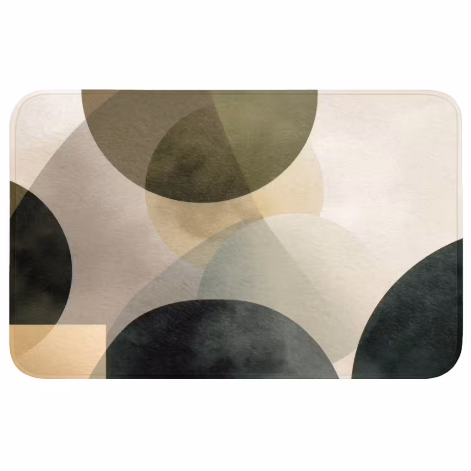 Wc Mat - Vlakken - Abstract - Beige - Cirkels