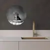 Bengaal - Kat - Tafelkleed - Zwart - Wit - Dier KitchenYeah - Keuken - Wandcirkel Forex klein -sfeer1