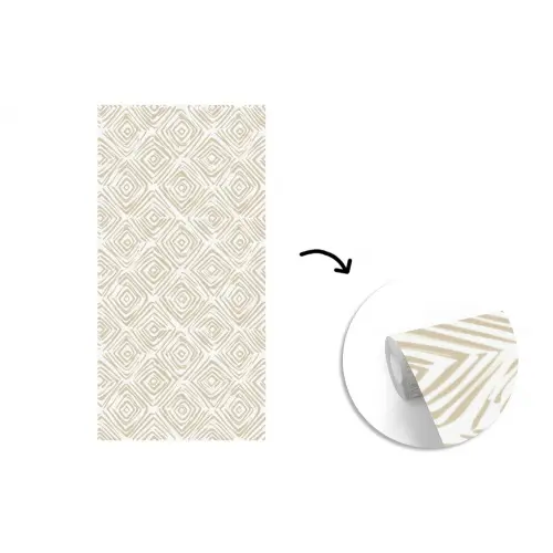 Abstract - Ruit - Beige fotobehang vinyl groot 64 -3d