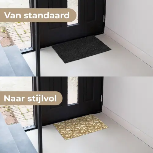 Abstract - Modern - Goud Deurmat klein 898 -voor-na_NL