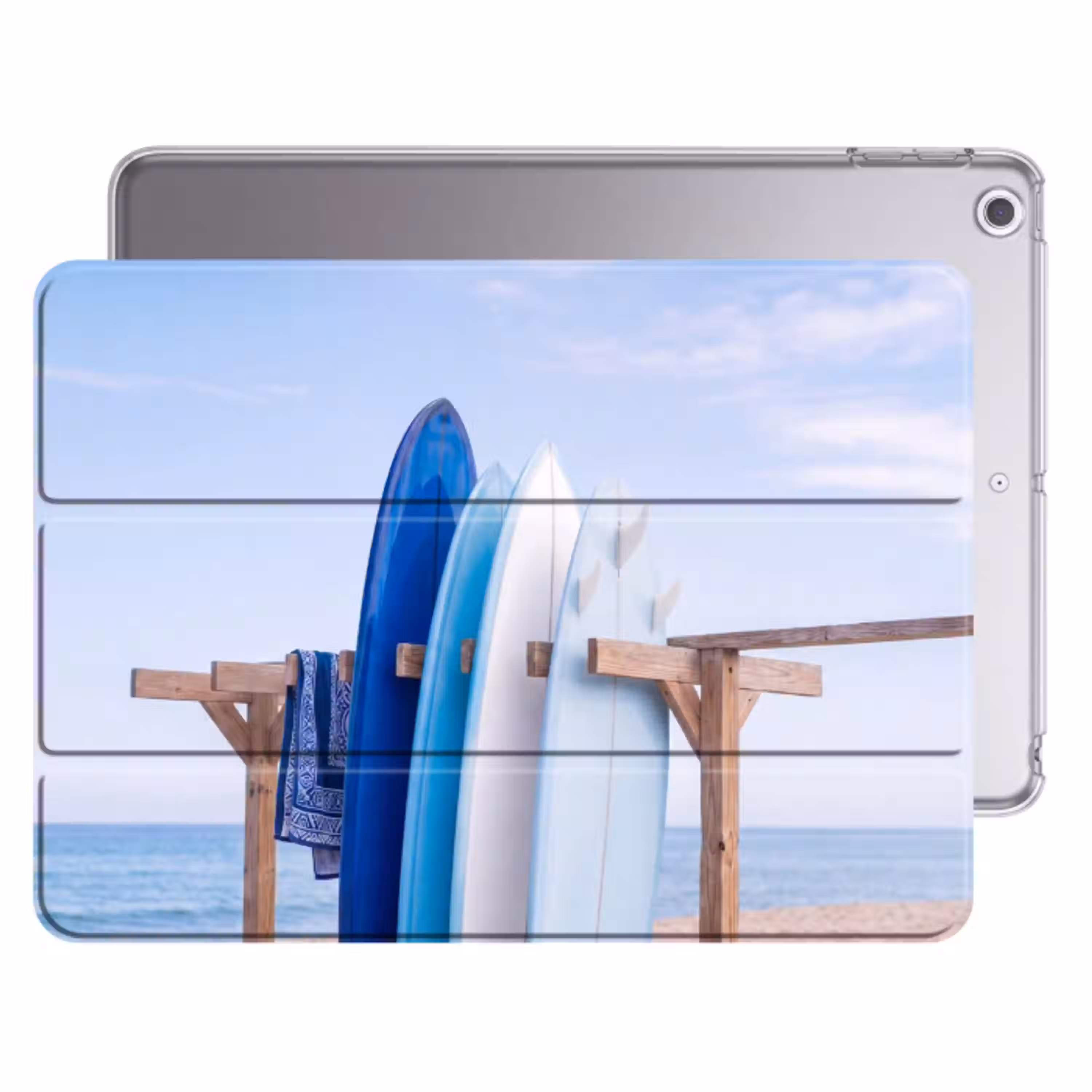 Surfplank - Strand - Zomer - Blauw - Water Apple iPad 2017 middel -threedimensional_3d_global