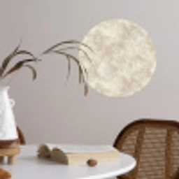 Beige - Reliëfstructuur - Natuursteen Wandcirkel behangsticker klein 186 -sfeer3