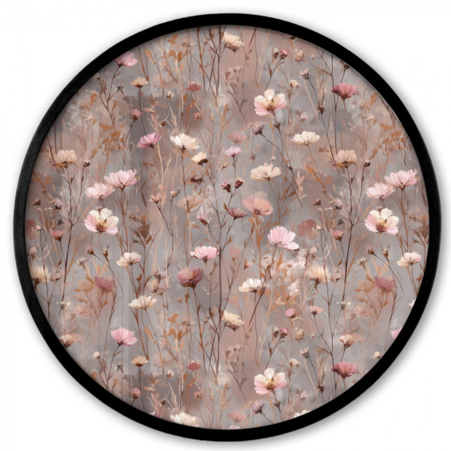Bloemen - Wild - Pastel Fotolijst rond zonder passe partout klein 856 -3d