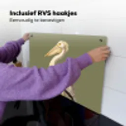 Pelikaan - Wit - Vogel - Klassiek - Natuur Inductie beschemer met haakjes klein -ky-ophangen-nl