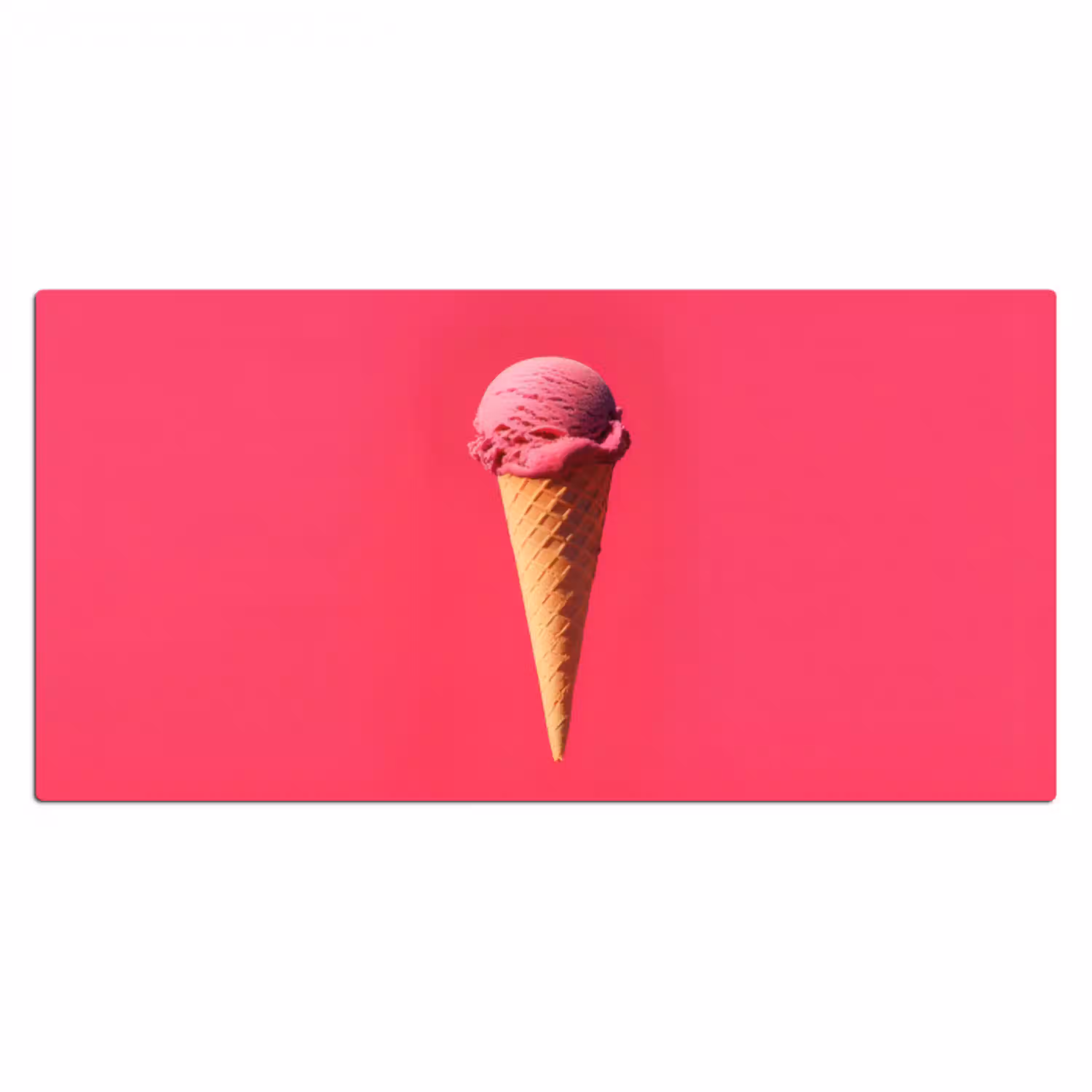 Schepijs - Roze - Hoorntje Muismat XXL klein -3d_leeg