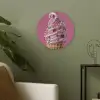 Softijs - Edelstenen - Roze - Hoorntje Akoestische PET Vilt - Rond klein -sfeer2