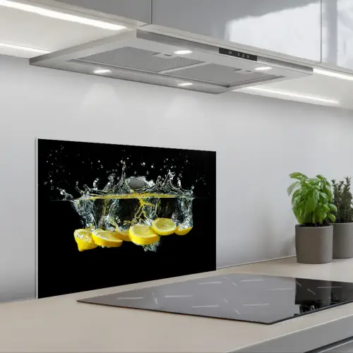 Citroen - Fruit - Geel - Stilleven - Water keuken achterwand spatscherm klein -3d_schuin