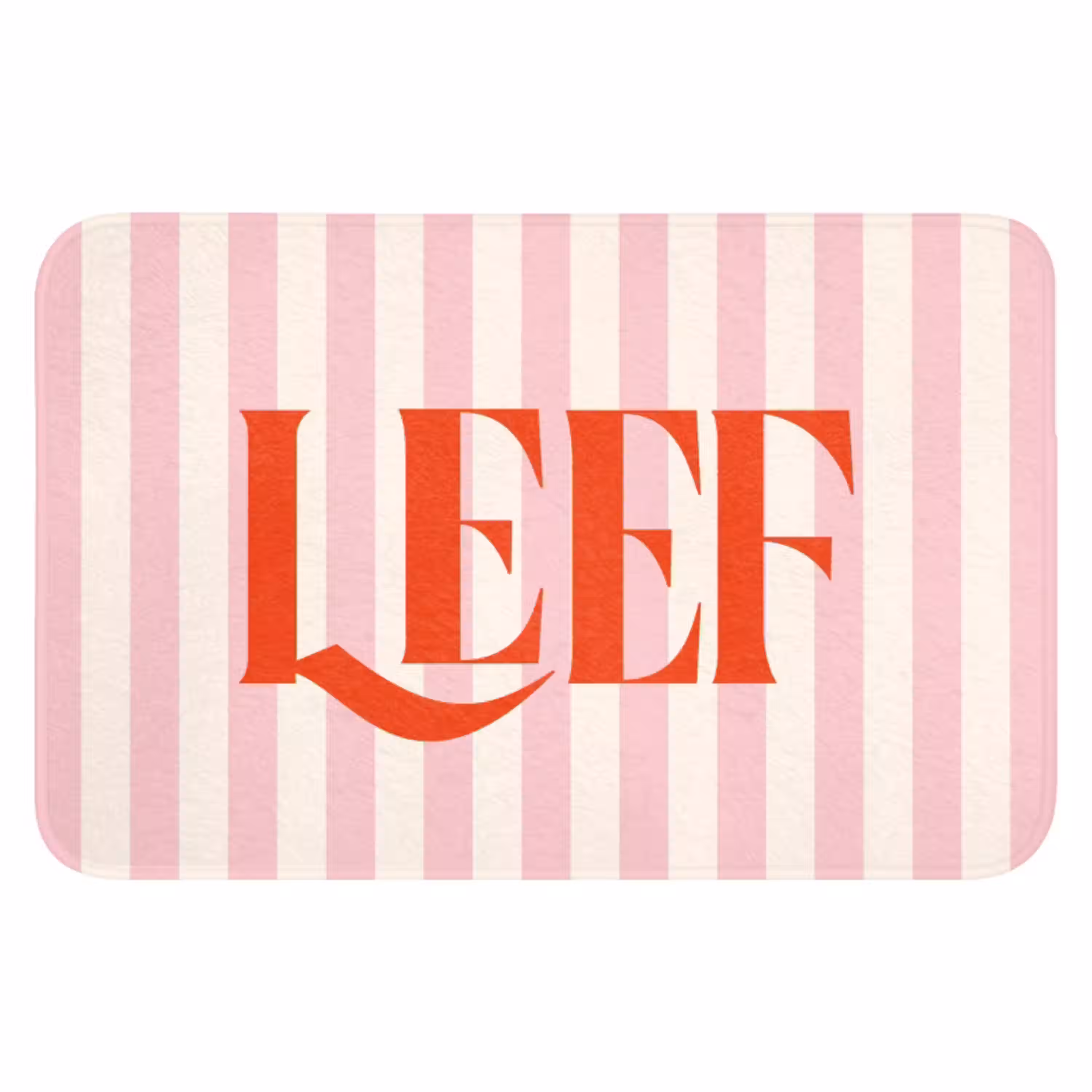 Zachtroze - Rood - Strepen - Leef WCmat klein -3d
