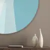 Ijsbeer - Lichtblauw - Minimalistisch Akoestische PET Vilt - Rond klein -sfeer5_closeup
