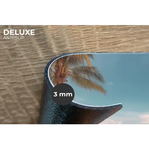 Palmboom - Schommel - Strand - Lucht Placemat vinyl groot -closeup