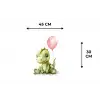 Draak - Baby dier - Roze ballon Placemat vinyl groot -specs
