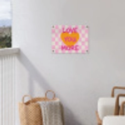 Valentijn - Love - Roze - Oranje tuinposter los doek klein -sfeer8