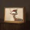 Kerst - Hert - Gewei - Rood Light Box met kabel (Tafellamp) klein -z3d_website