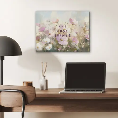 Quote - Bloemen - Schilderachtig PET vilt klein -sfeer5