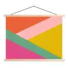 Driehoeken - Kleurrijk - Abstract textielposter latten blank klein -3d