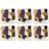 Abstract - Overlappende gezichten - Paars - Donkergroen onderzetter kurk middel -zkaufland3dotto