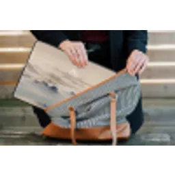 Japans - Landschap - Beige laptophoes neopreen klein -tas