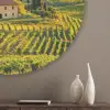 Toscane - Landschap - Wijngaarden Akoestische PET Vilt - Rond klein -sfeer5_closeup