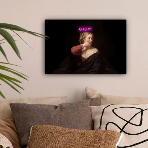 Quote - Neon - vrouw canvas 2cm klein -sfeer1