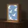 Vogels - Wit - Patroon Light Box met kabel (Tafellamp) klein -z3d_website
