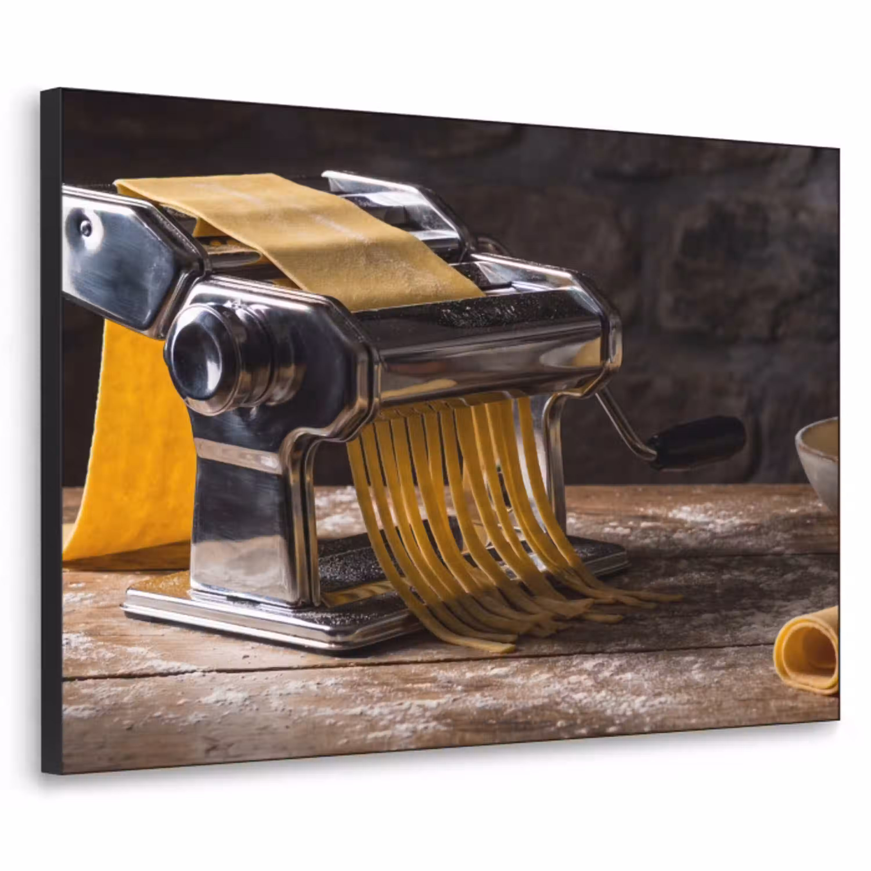 Pasta - Vers - Koken Textielframe zwart klein -3d