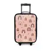 Roze regenbogen patroon Kinderkoffer - Zwart klein -3d