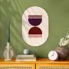 Zandloper - Symmetrisch - Rood - Paars Wandcirkel Ovaal Forex klein -sfeer2