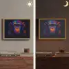 Kleurrijk - Aap - Abstract Light Box met batterij (Wandlamp) middel -sfeer3
