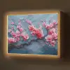 Bloesem - Bloem - Roze - Tak Light Box met batterij (Wandlamp) middel -z3d_website