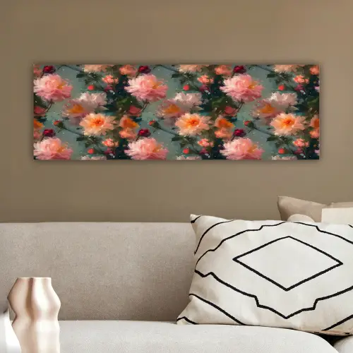 Dahlia - Bloemen - Patroon canvas 2cm klein 828 -sfeer3
