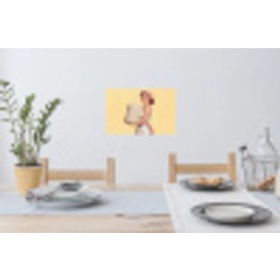 Handdoeken - Vrouw - Jurk - Roze Muursticker klein -eettafel