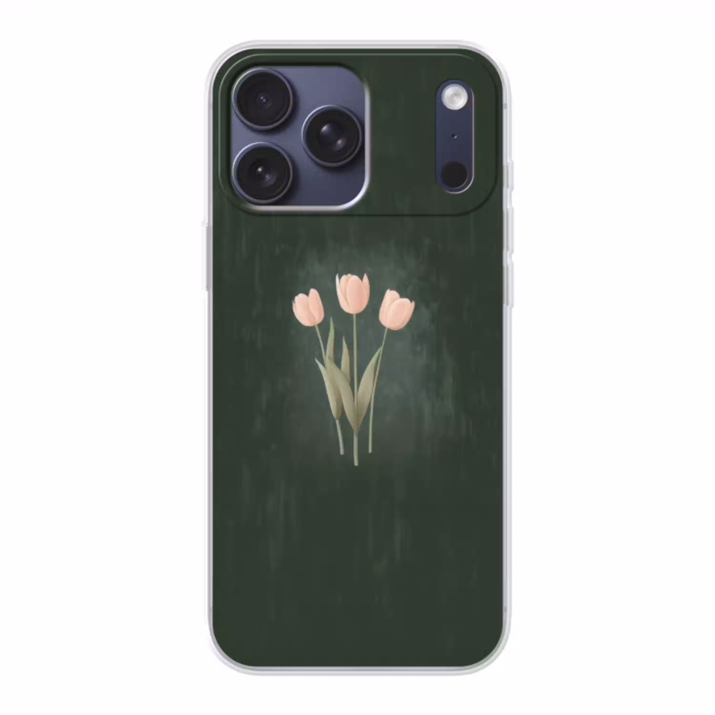 Tulpen - Liefde - Donkergroen Telefoonhoesje iPhone 17 Pro Max klein -3d