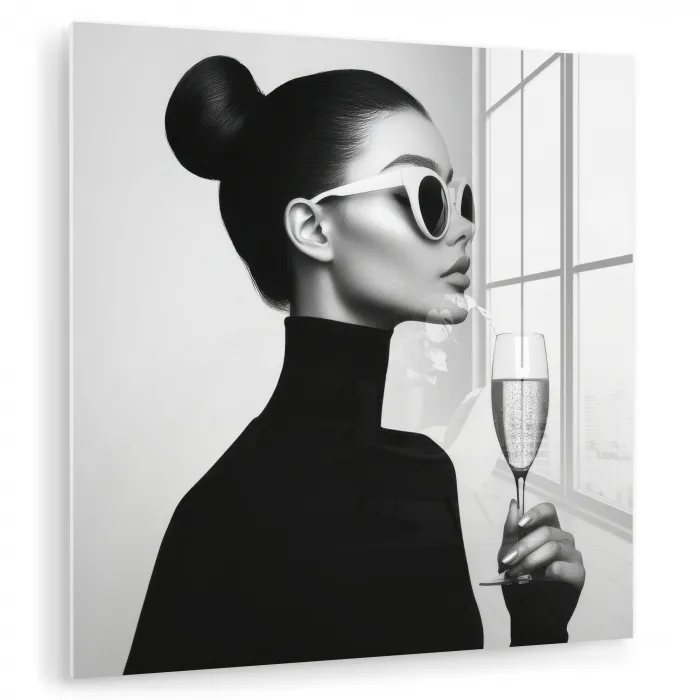 Vrouw - Champagne - Modern plexiglas 5mm klein -zzzproduct_nieuw