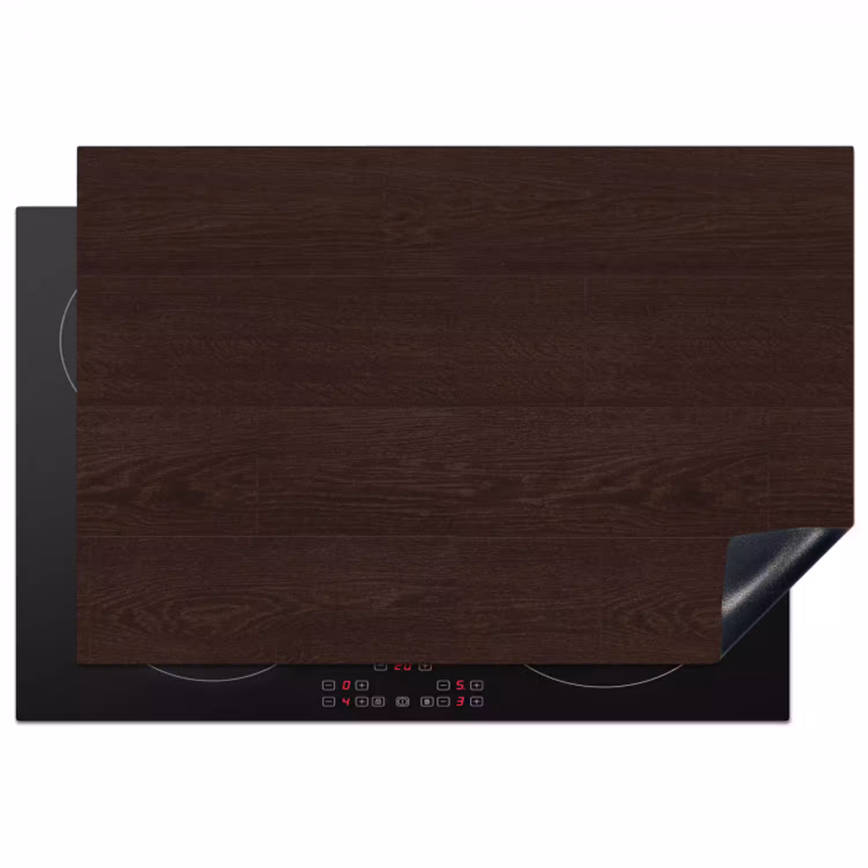 Patroon - Hardhout - Plank Inductie beschermer vinyl 3mm klein 276 -3d
