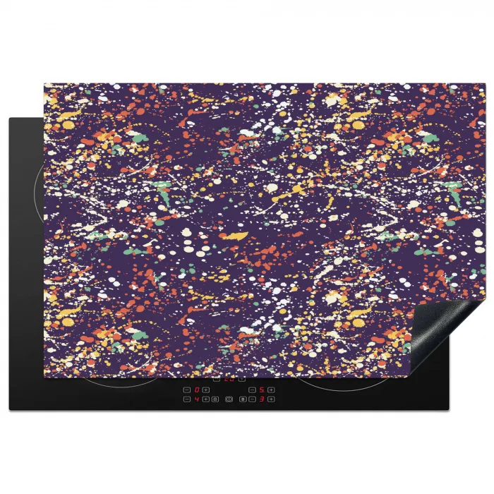 Spat - Abstract - Stippen Inductie beschermer vinyl 3mm klein 276 -3d
