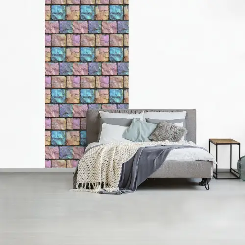 Parelmoerig - Bakstenen - Muur fotobehang vinyl groot 64 -slaapkamer