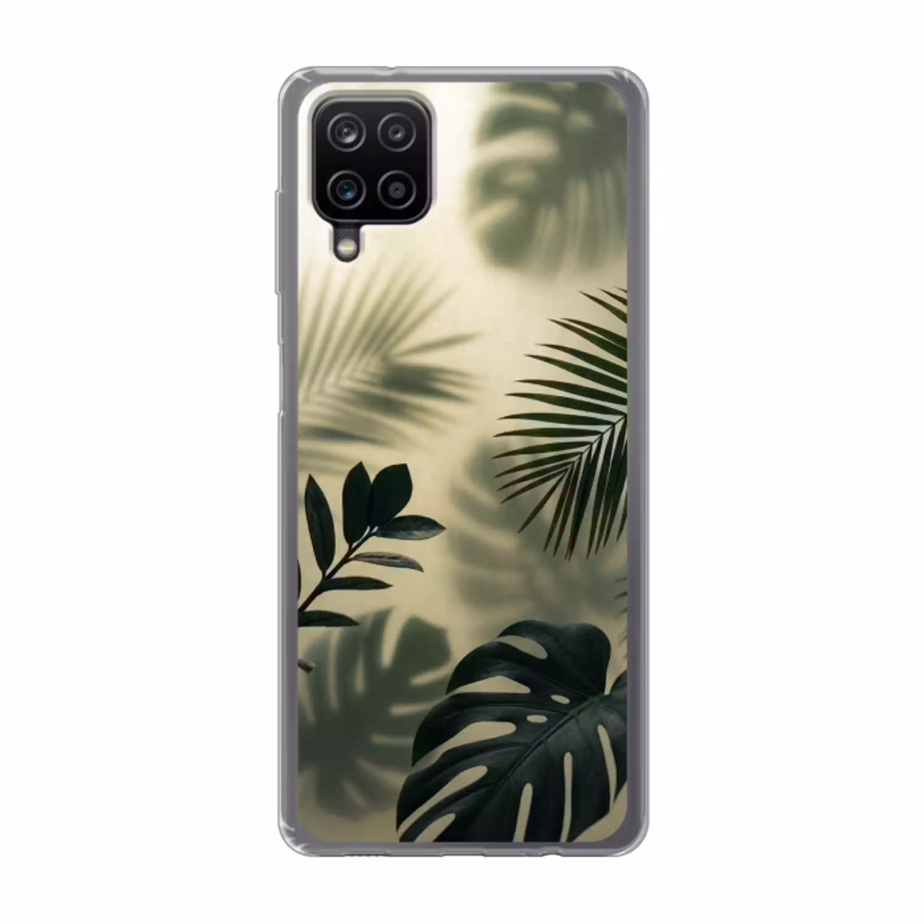 Planten - Bladeren - Schaduwen - Groen - Modern Telefoonhoesje Samsung Galaxy A12 klein -3d
