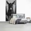 Ezel - Telefoon - Toilet - Zwart - Wit fotobehang vinyl groot -slaapkamer