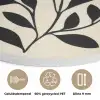 Minimalistisch - Tak - Bladeren - Zwart Akoestische PET Vilt - Rond klein -closeup_NL
